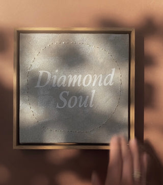 DIAMOND SOUL - ORIGINAL LEINWAND AUS CANVAS 20 x 20 CM - MIT SCHATTENFUGENRAHMEN