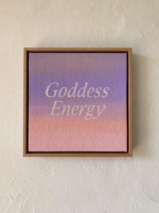 GODDESS ENERGY - No. 1 - ORIGINAL LEINWAND AUS CANVAS 20 x 20 CM - MIT SCHATTENFUGENRAHMEN