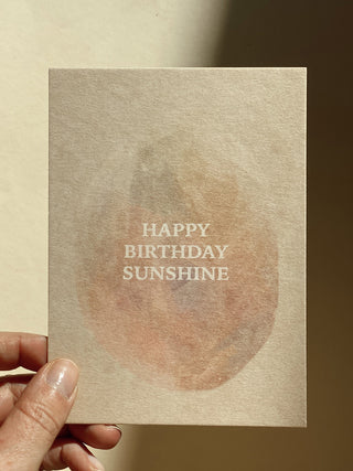 HAPPY BIRTHDAY SUNSHINE - POSTKARTE - KRISTALL