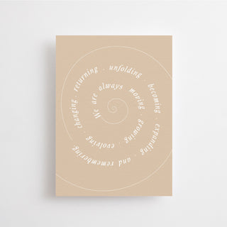 WE ARE ALWAYS MOVING, GROWING, EVOLVING, CHANGING... - SPIRAL - POSTKARTE