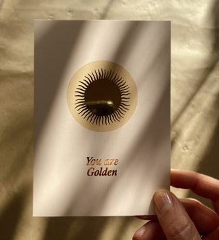 YOU ARE GOLDEN - KARTE MIT GOLDFOLIE
