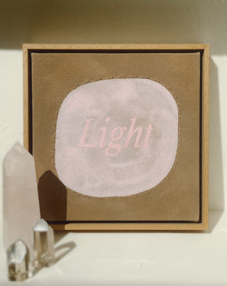 LIGHT - ORIGINAL LEINWAND AUS CANVAS 20 x 20 CM - MIT SCHATTENFUGENRAHMEN