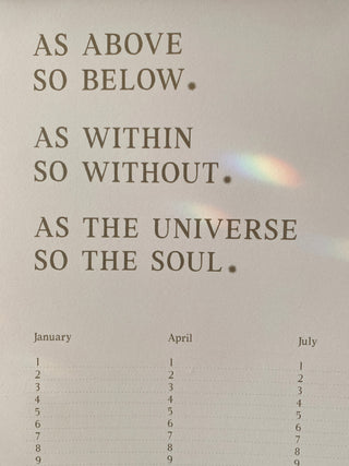 ZEITLOSER KALENDER - AS ABOVE ✨ SO BELOW  - GEBURTSTAGS WANDKALENDER