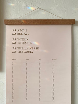 ZEITLOSER KALENDER - AS ABOVE ✨ SO BELOW  - GEBURTSTAGS WANDKALENDER