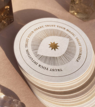 TRUST YOUR INTUITION. TRUST YOUR HEART. TRUST YOURSELF. - GOLD EDITION - AFFIRMATIONSKARTE