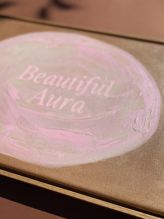 BEAUTIFUL AURA - ORIGINAL LEINWAND AUS CANVAS 30 x 40 CM - MIT SCHATTENFUGENRAHMEN