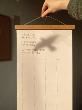 ZEITLOSER KALENDER - AS ABOVE ✨ SO BELOW  - GEBURTSTAGS WANDKALENDER
