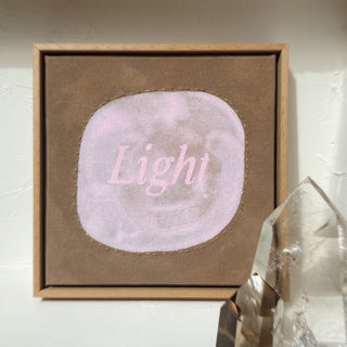 LIGHT - ORIGINAL LEINWAND AUS CANVAS 20 x 20 CM - MIT SCHATTENFUGENRAHMEN