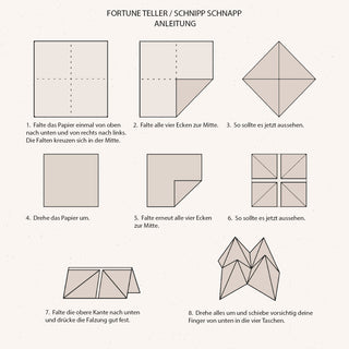 FORTUNE TELLER 🔮 "SCHNIPP-SCHNAPP" BASTELBOGEN