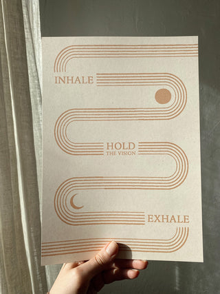 INHALE ✨ HOLD THE VISION ✨ EXHALE  - DIN A4 - POSTER