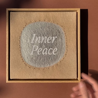INNER PEACE - ORIGINAL LEINWAND AUS CANVAS 20 x 20 CM - MIT SCHATTENFUGENRAHMEN