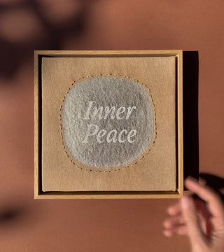 INNER PEACE - ORIGINAL LEINWAND AUS CANVAS 20 x 20 CM - MIT SCHATTENFUGENRAHMEN