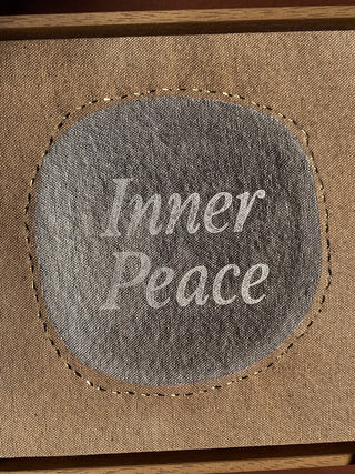 INNER PEACE - ORIGINAL LEINWAND AUS CANVAS 20 x 20 CM - MIT SCHATTENFUGENRAHMEN