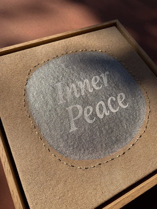 INNER PEACE - ORIGINAL LEINWAND AUS CANVAS 20 x 20 CM - MIT SCHATTENFUGENRAHMEN