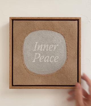 INNER PEACE - ORIGINAL LEINWAND AUS CANVAS 20 x 20 CM - MIT SCHATTENFUGENRAHMEN