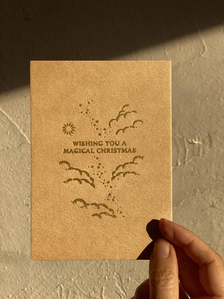 WISHING YOU A MAGICAL CHRISTMAS - ROSÉ/LILADER - GOLD EDITION - CARD -