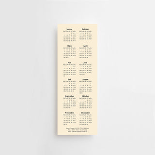 2027 YOU ARE HERE TO SHINE - LESEZEICHEN MIT KALENDER ÜBERSICHT - GOLD EDITION