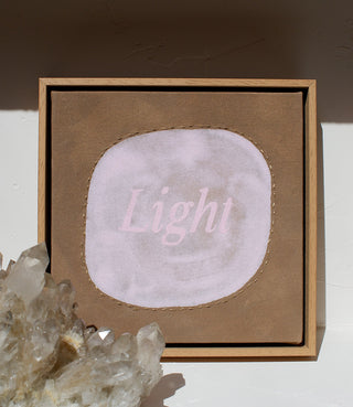 LIGHT - ORIGINAL LEINWAND AUS CANVAS 20 x 20 CM - MIT SCHATTENFUGENRAHMEN