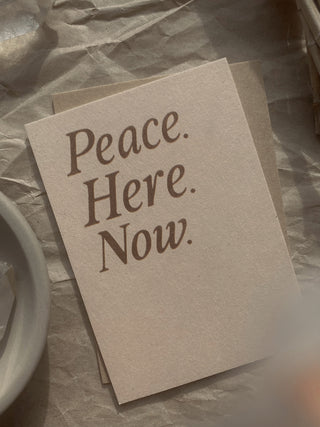 PEACE. HERE. NOW. - MINIKARTE -