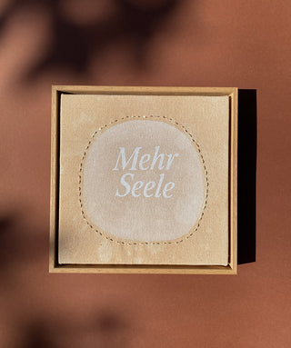 MEHR SEELE - ORIGINAL LEINWAND AUS CANVAS 20 x 20 CM - MIT SCHATTENFUGENRAHMEN