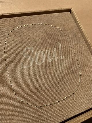 SOUL - ORIGINAL LEINWAND AUS CANVAS 20 x 20 CM - MIT SCHATTENFUGENRAHMEN