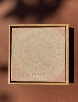 TRUST - SPIRALE - ORIGINAL LEINWAND AUS CANVAS 20 x 20 CM - MIT SCHATTENFUGENRAHMEN