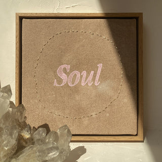 BODY, MIND & SOUL - 3 ORIGINAL LEINWÄNDE AUS CANVAS 20 x 20 CM - MIT SCHATTENFUGENRAHMEN