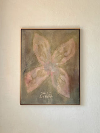 YOU & I ARE EARTH - ORIGINAL LEINWAND AUS CANVAS 70 x 90 CM - MIT SCHATTENFUGENRAHMEN