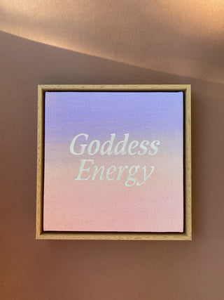 GODDESS ENERGY - No. 2 - ORIGINAL LEINWAND AUS CANVAS 20 x 20 CM - MIT SCHATTENFUGENRAHMEN