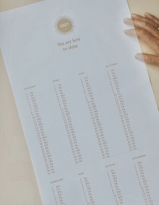 2027 - YOU ARE HERE TO SHINE - WANDKALENDER